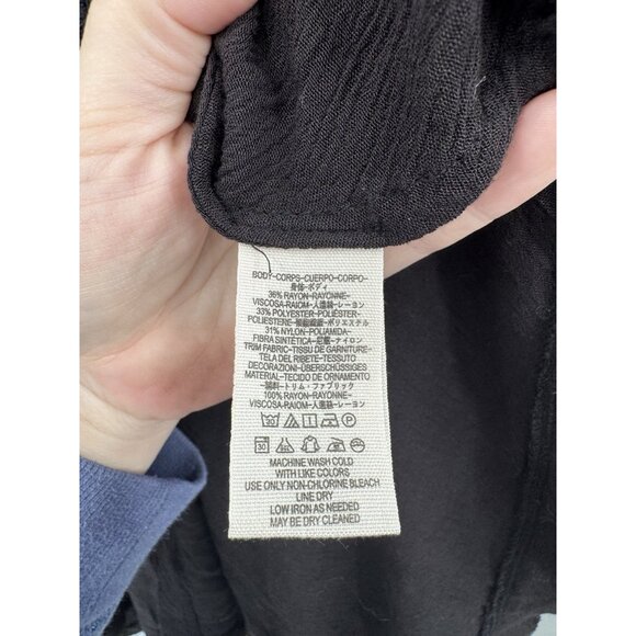 Free People Tell Tale Lace Dress Women XS Black Witchy Whimsigoth Emo Sheer - Picture 5 of 12